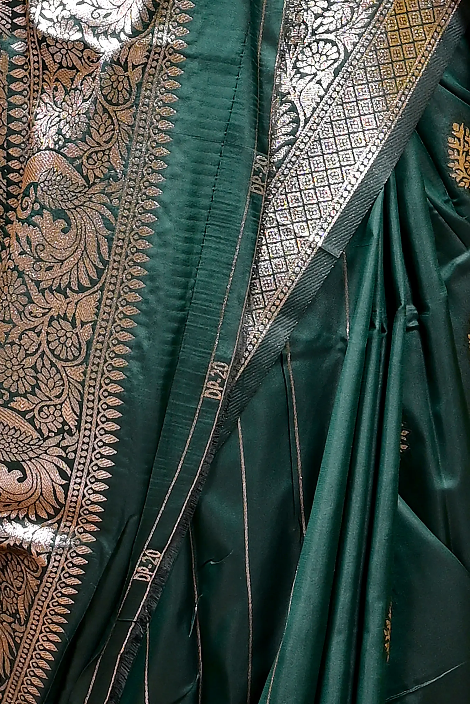 Green Cotton Silk Paromal Kathan Saree (488)